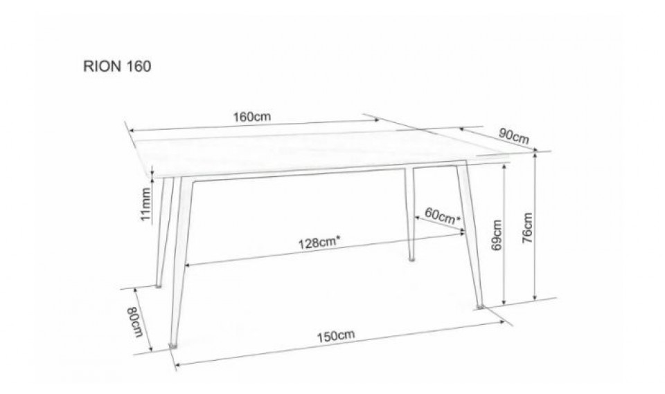 Ruokapöytä RION harmaa marmori 160x90 cm | Pöydät | ZIPhome.ee kuva 5