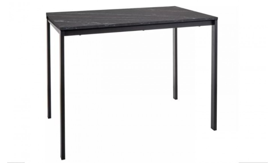 Ruokapöytä MARIO musta marmori/musta 100x60 cm | Pöydät | ZIPhome.ee kuva 1