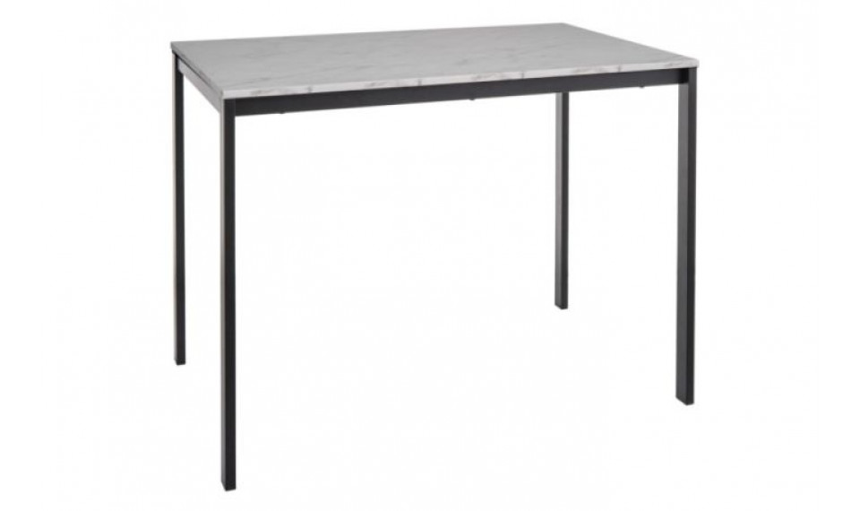 Ruokapöytä MARIO valkoinen marmori/musta 100x60 cm | Pöydät | ZIPhome.ee kuva 1