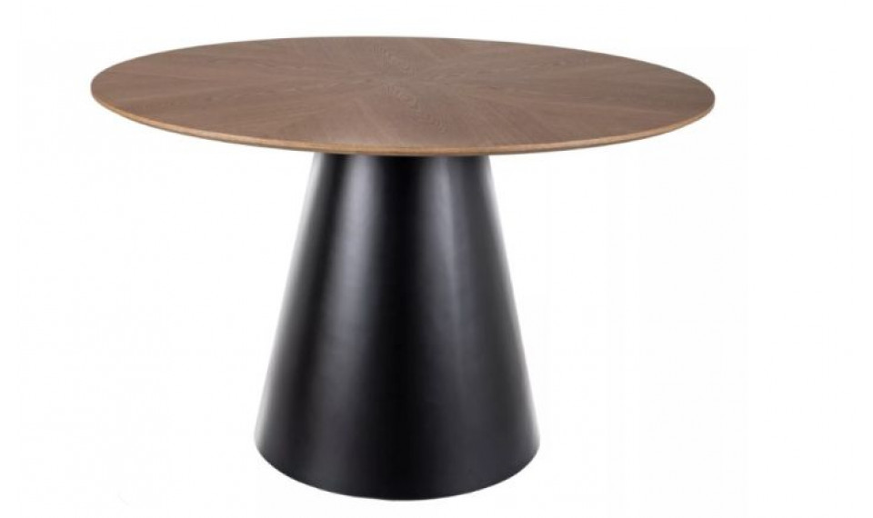 Pyöreä ruokapöytä ANGEL 120 cm tammi/musta | Pöydät | ZIPhome.ee kuva 1