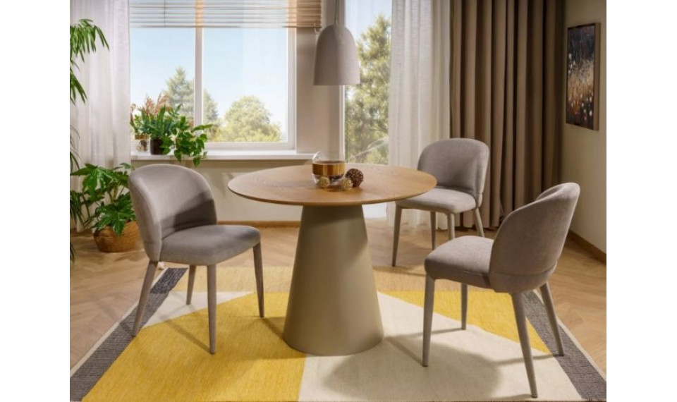 Pyöreä ruokapöytä ANGEL 120 cm tammi/kashmir | Pöydät | ZIPhome.ee kuva 3