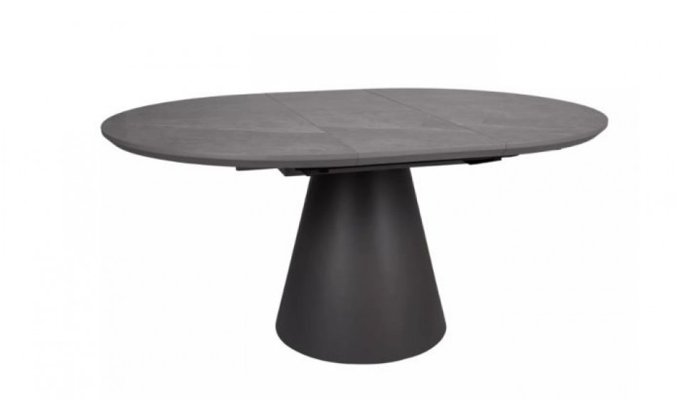 Pikendatav söögilaud ANGEL II 120-160X120 hall marmor/must | Lauad | ZIPhome.ee изображение 1