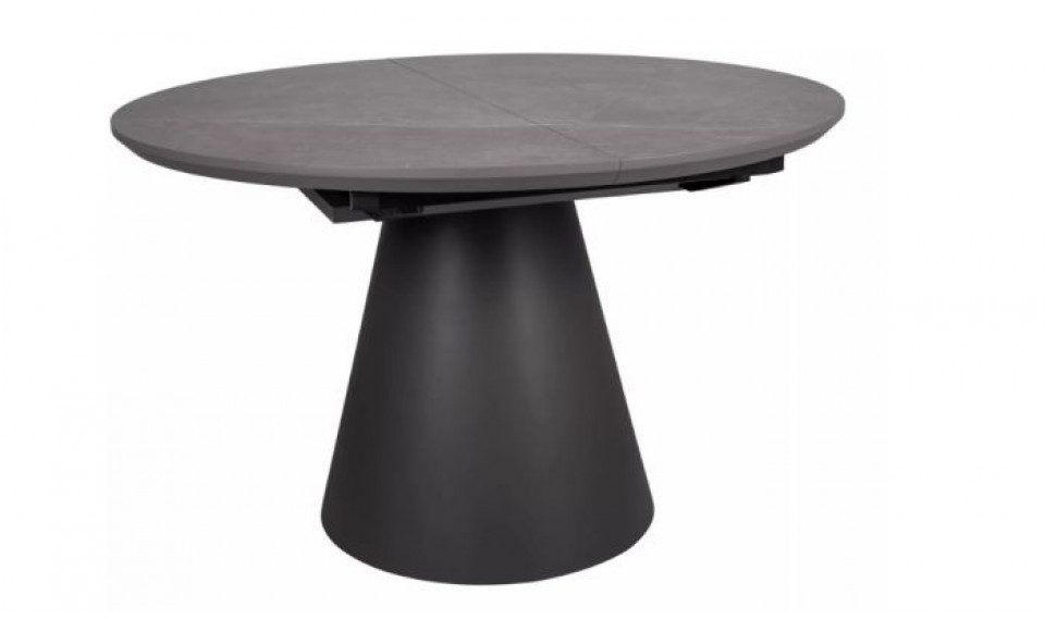 Pikendatav söögilaud ANGEL II 120-160X120 hall marmor/must | Lauad | ZIPhome.ee изображение 2