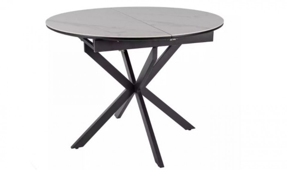 Pikendatav söögilaud GASTON ceramic valge marmor/must 100-135x100 cm | Lauad | ZIPhome.ee изображение 2