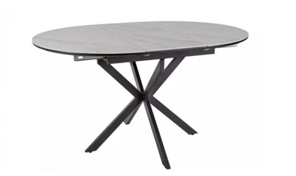 Pikendatav söögilaud GASTON ceramic valge marmor/must 100-135x100 cm | Lauad | ZIPhome.ee изображение 4