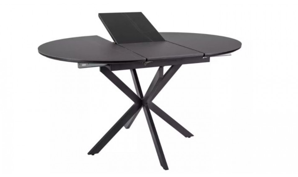 Pikendatav söögilaud GASTON ceramic must marmor/must 100-135x100 cm | Lauad | ZIPhome.ee изображение 2