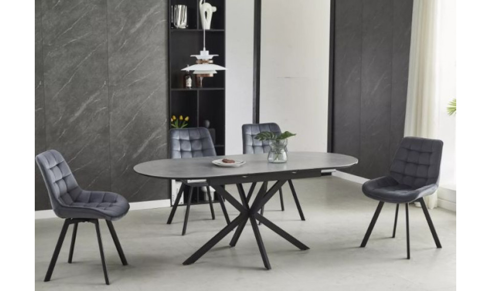 Pikendatav söögilaud GASTON ceramic hall marmor/must 140-180x80 cm | Lauad | ZIPhome.ee pilt 3