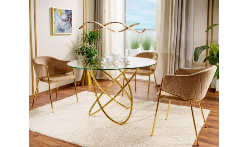 Round dining table ORBIT 100 cm gold | Tables | ZIPhome.ee image 2