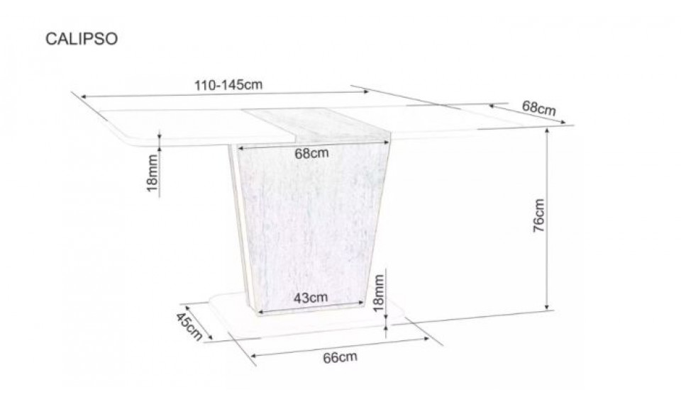 Pikendatav söögilaud CALIPSO kašmiir/tamm cremona torro 110-145 cm | Lauad | ZIPhome.ee pilt 4