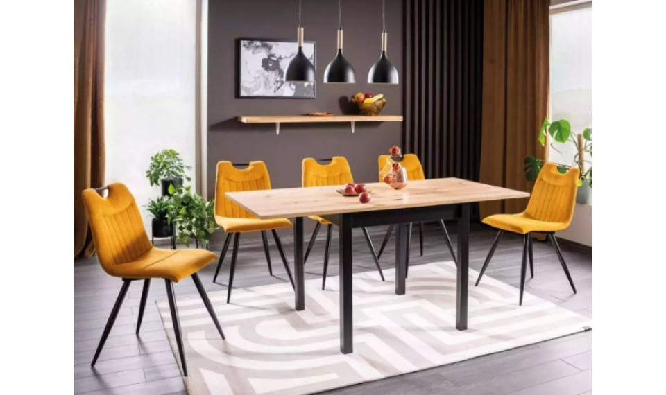 Pikendatav söögilaud FLIP tamm artisan/must 60-120x80 cm | Lauad | ZIPhome.ee kuva 3