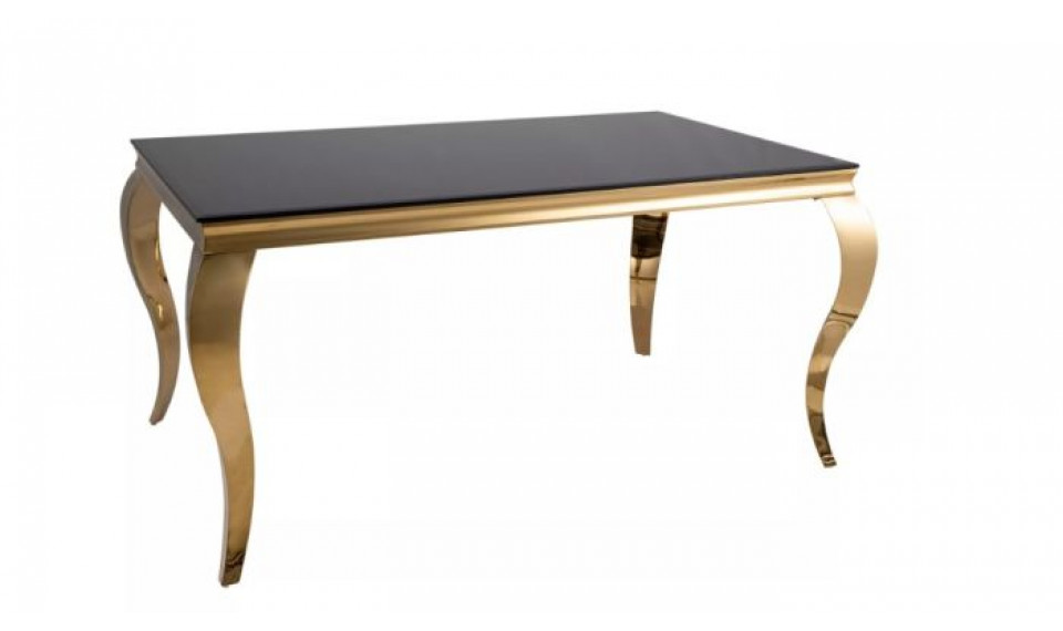Ruokapöytä PRINCE musta/kulta 150X90cm | Pöydät | ZIPhome.ee kuva 1