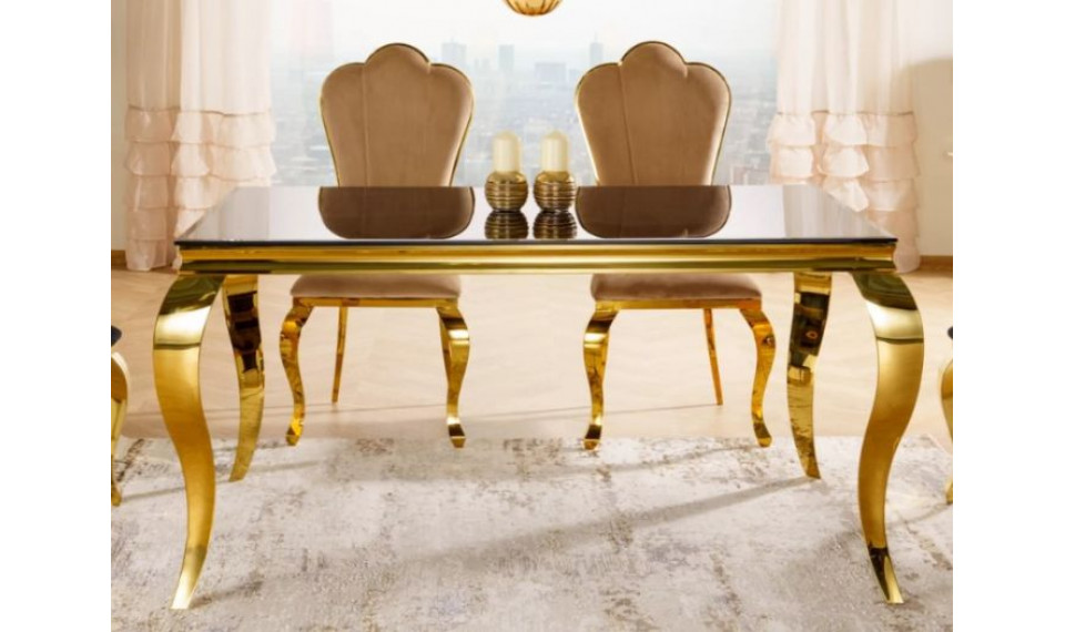 Ruokapöytä PRINCE musta/kulta 150X90cm | Pöydät | ZIPhome.ee kuva 3