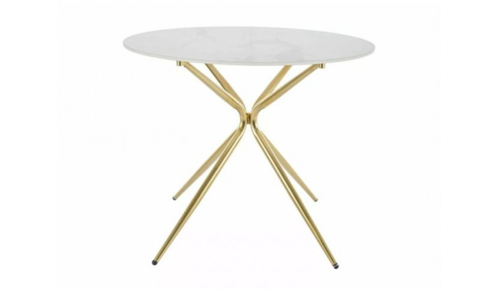 Pyöreä ruokapöytä AZALIA keraaminen valkoinen 90 cm | Pöydät | ZIPhome.ee kuva 1