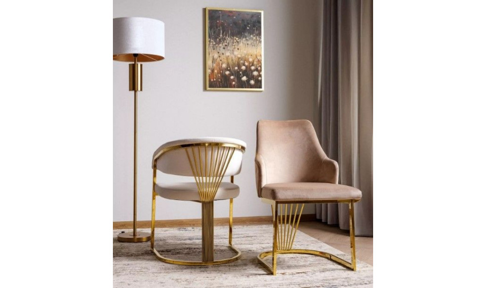 Chair ALURE velvet Bluvel 28/gold | Chairs | ZIPhome.ee image 4