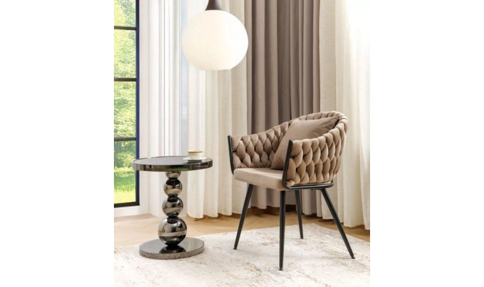 Chair NUVO velvet Bluvel 40 dark beige | Chairs | ZIPhome.ee image 5