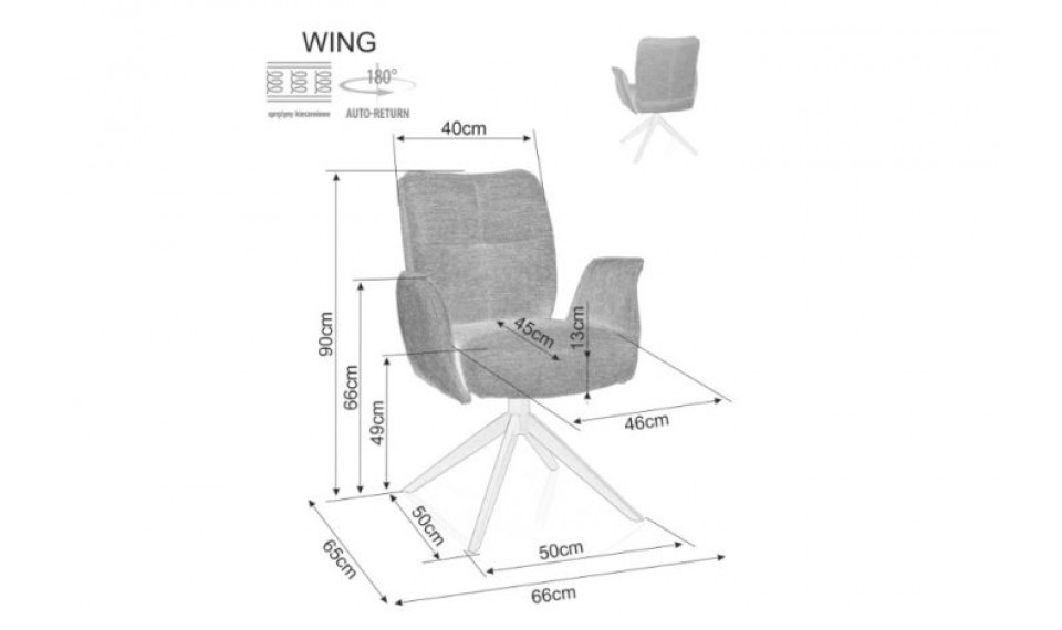 Pöörlev tool WING Brego 40 cappuccino | Toolid ja tugitoolid | ZIPhome.ee pilt 4