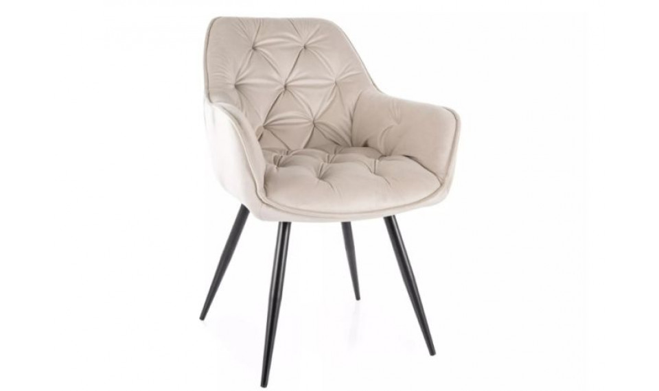 Chair CHERRY velvet Bluvel 30 light beige | Chairs | ZIPhome.ee image 1