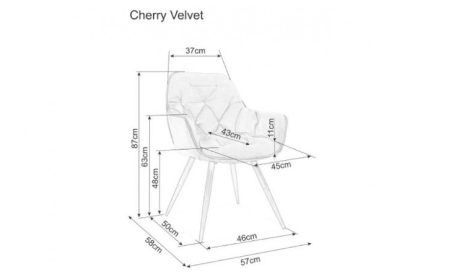 Chair CHERRY velvet Bluvel 30 light beige | Chairs | ZIPhome.ee image 4