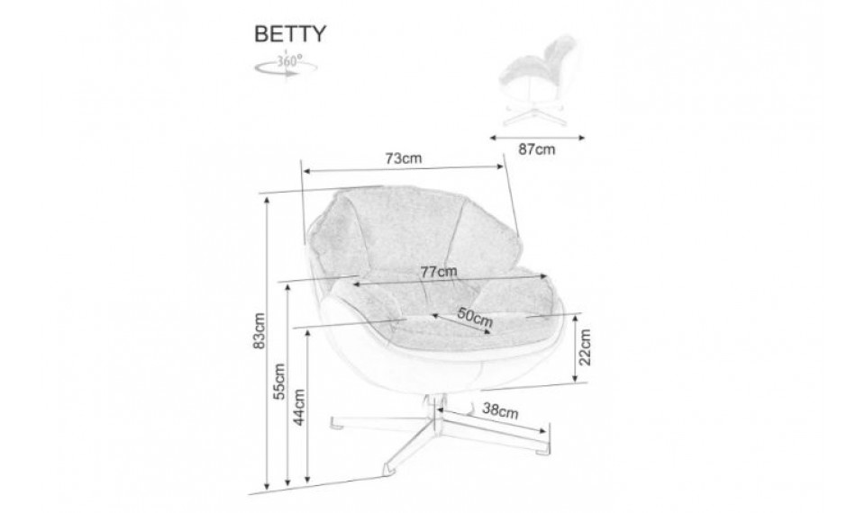 Armchair BETTY grey 240 | 100% Quality Armchair BETTY grey 240 | Armchairs | ZIPhome.ee image 4