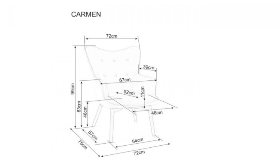 Carmen Raven tugitool hall 15 | 100% kvaliteet Carmen Raven tugitool hall 15 | Tugitoolid | ZIPhome.ee pilt 2