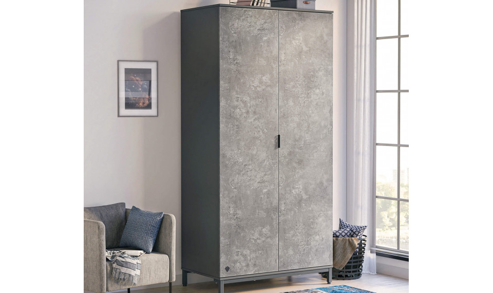 SPACE GRAY 2 ustega riidekapp | Laste riidekapid | ZIPhome.ee pilt 3