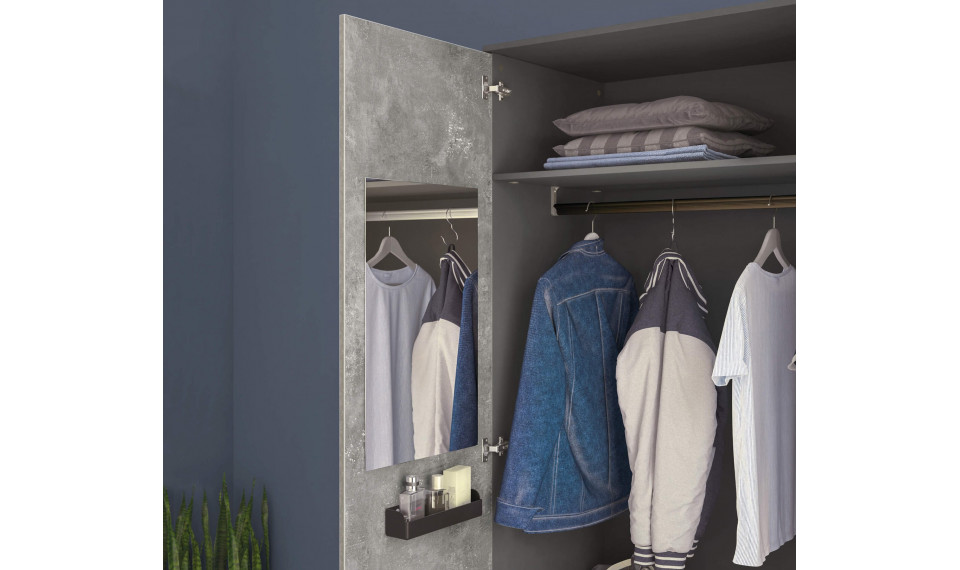 SPACE GRAY 2 ustega riidekapp | Laste riidekapid | ZIPhome.ee pilt 6