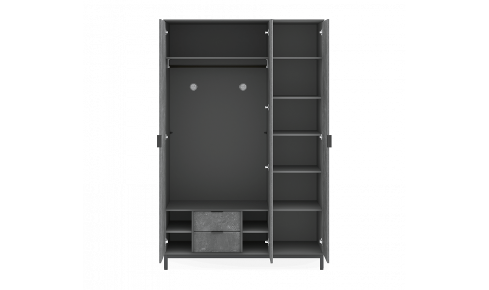 SPACE GRAY 3 ustega riidekapp | Laste riidekapid | ZIPhome.ee pilt 2