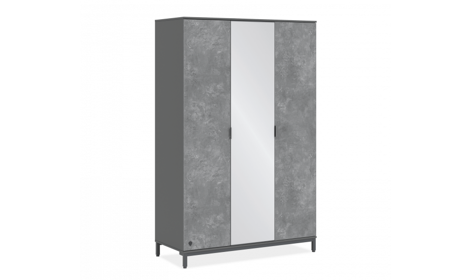 SPACE GRAY 3 ustega riidekapp | Laste riidekapid | ZIPhome.ee pilt 1