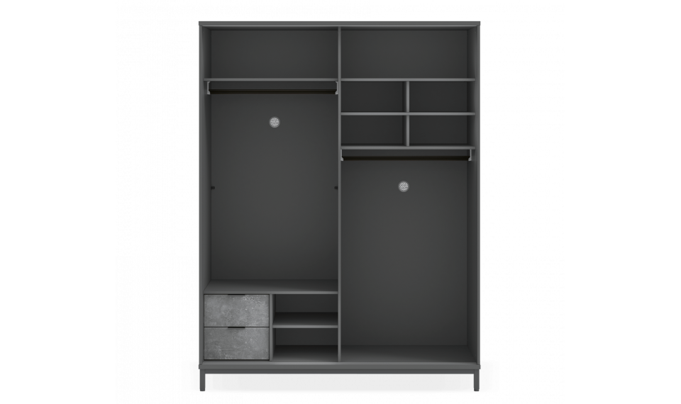 SPACE GRAY lükandustega riidekapp | Laste riidekapid | ZIPhome.ee pilt 2