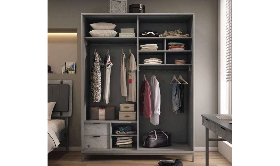 SPACE GRAY lükandustega riidekapp | Laste riidekapid | ZIPhome.ee pilt 4