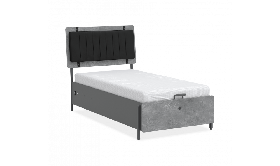 SPACE GRAY voodi pesukastiga ja tõstemehhanismiga (100x200 cm) | Laste voodid | ZIPhome.ee pilt 1