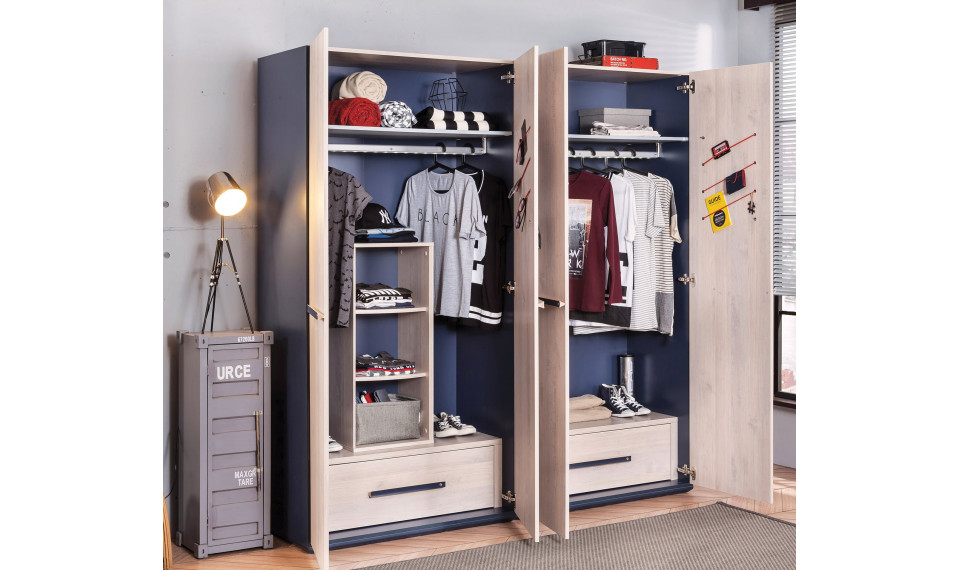 TRIO 2-ukseline riidekapp | Laste riidekapid | ZIPhome.ee pilt 2