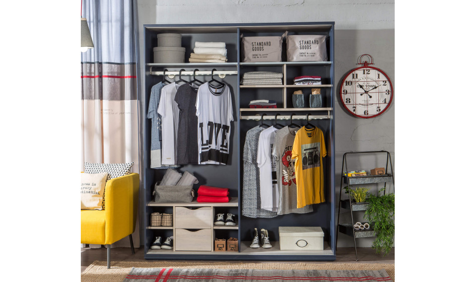 TRIO riidekapp lükandustega | Laste riidekapid | ZIPhome.ee pilt 2