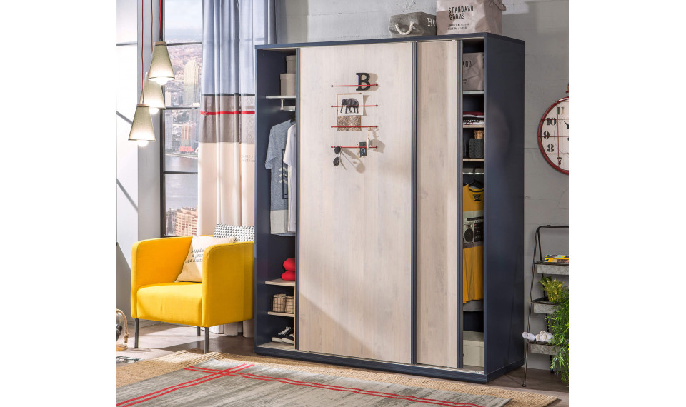 TRIO riidekapp lükandustega | Laste riidekapid | ZIPhome.ee pilt 4