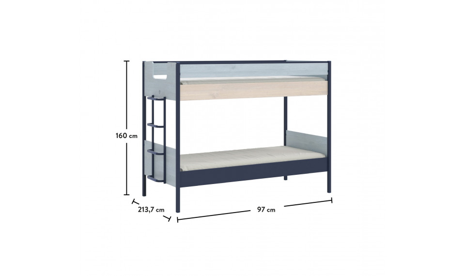 TRIO LINE двухъярусная кровать (90x200 cm) | Двухъярусные кровати | ZIPhome.ee изображение 3