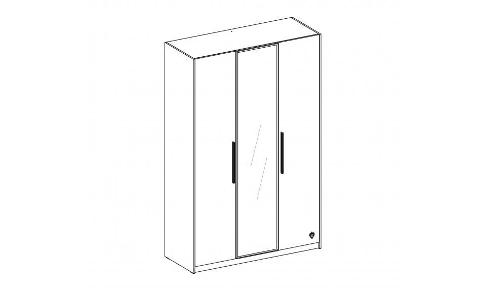 WHITE 3-ukseline riidekapp | Laste riidekapid | ZIPhome.ee pilt 6