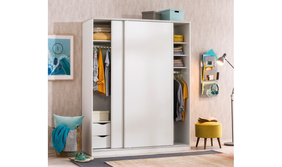 WHITE riidekapp lükandustega | Laste riidekapid | ZIPhome.ee pilt 2