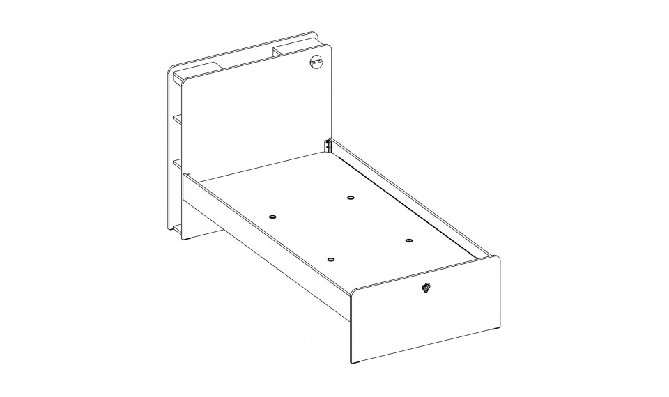 WHITE voodi (120x200 cm) | Laste voodid | ZIPhome.ee kuva 6