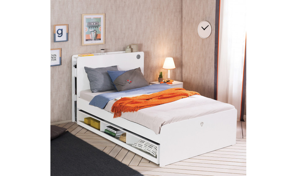 WHITE liisavoodi riiulidega (90x190 cm) | Laste voodid | ZIPhome.ee pilt 2