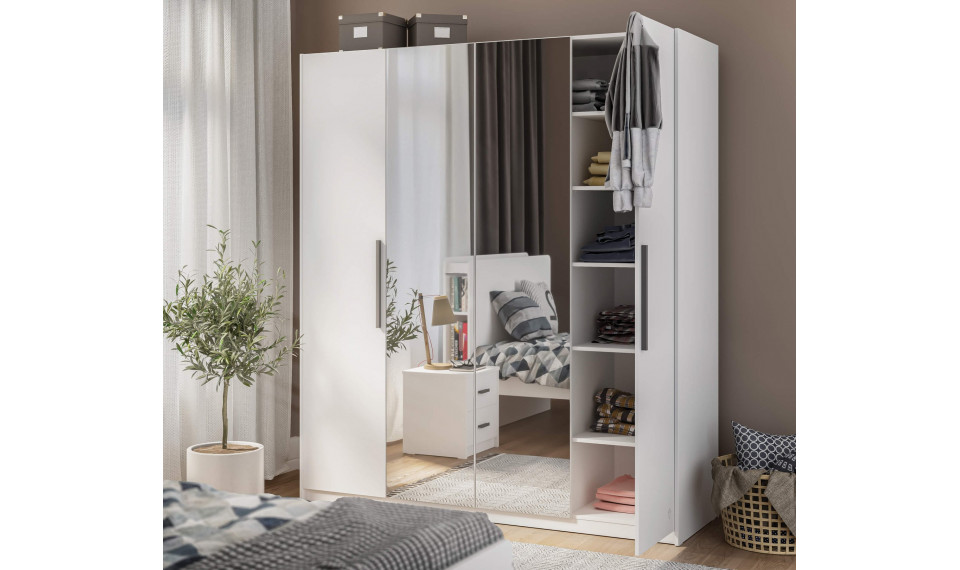 WHITE 4 ustega riidekapp | Laste riidekapid | ZIPhome.ee pilt 3