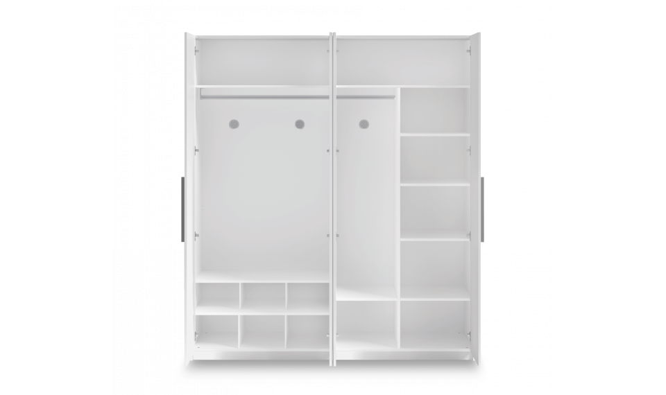 WHITE 4 ustega riidekapp | Laste riidekapid | ZIPhome.ee pilt 2