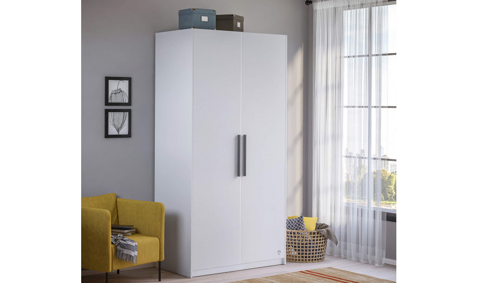 WHITE 2 ustega riidekapp | Laste riidekapid | ZIPhome.ee pilt 2