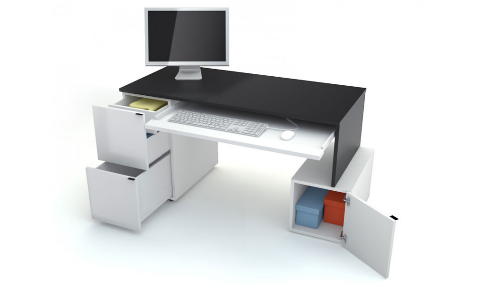 Desk L Z_KON 140 Young Users  white/black/white 140-165/65/75 | Young Users | ZIPhome.ee pilt 2