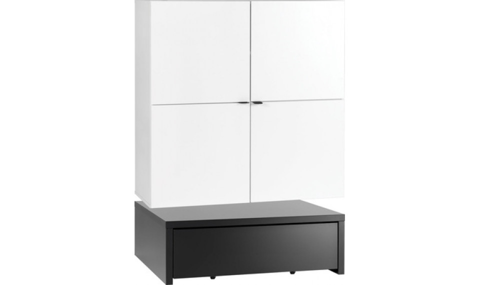 Dresser wide with platform 106x95 with draw Young Users  white/black 106,6/95/141 | Young Users | ZIPhome.ee image 1
